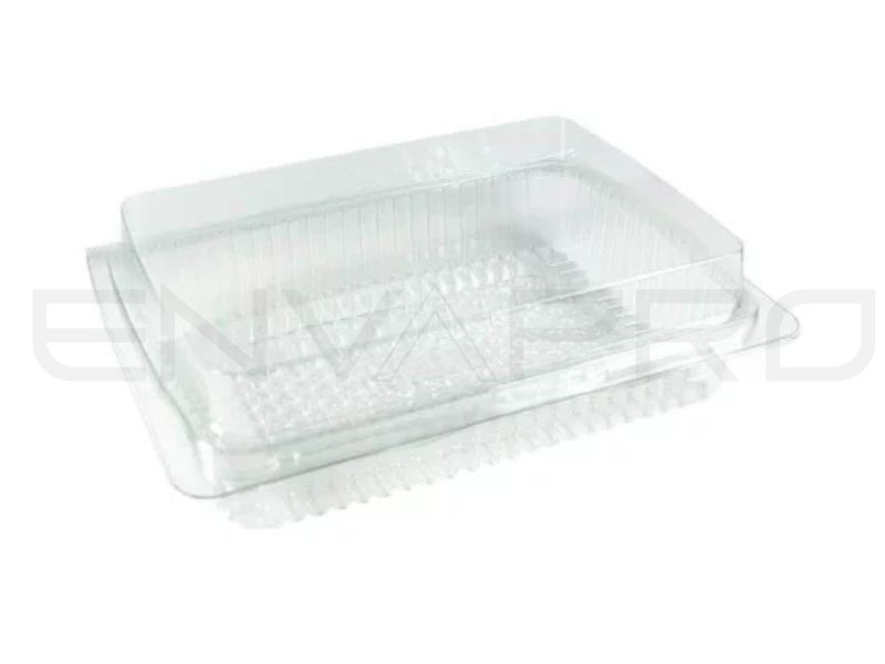 ENVASE RECTANGULAR TAPA BISAGRA HERMÉTICO rPET 160 x 110 x 65 mm