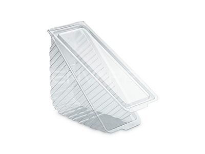 ENVASE DOBLE SANDWICH TAPA BISAGRA R-PET 185x78x90 MM