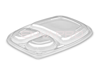 TAPA OPS ENVASE RECTANGULAR NEGRO 3 HUECOS 1250 ML