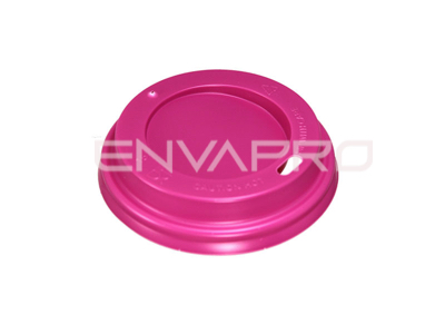 TAPA PS ROSA PARA VASO CARTON 80 mmØ