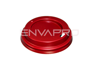TAPA PS ROJO PARA VASO CARTÓN 80 MM
