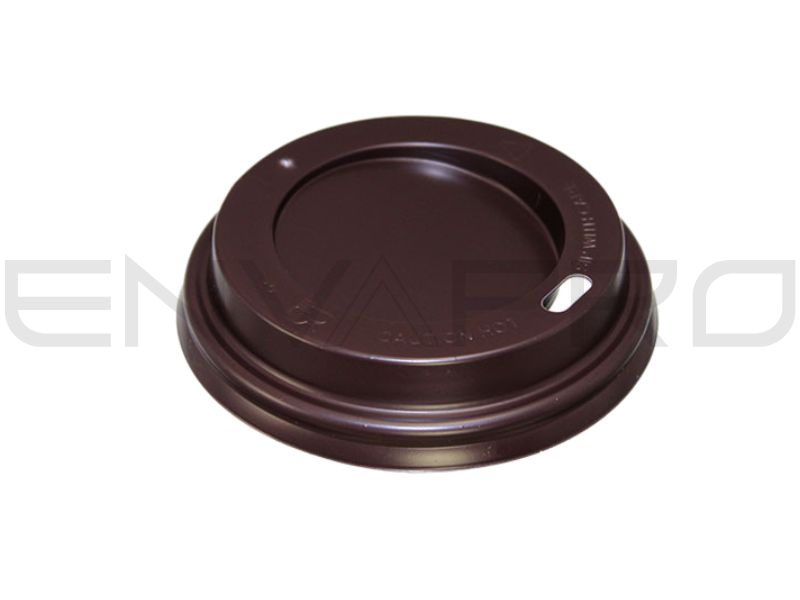 TAPA PS MARRÓN PARA VASO CARTÓN 90 MMØ
