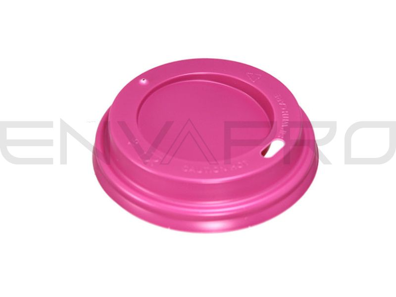 TAPA PS ROSA PARA VASO CARTON 90 mmØ