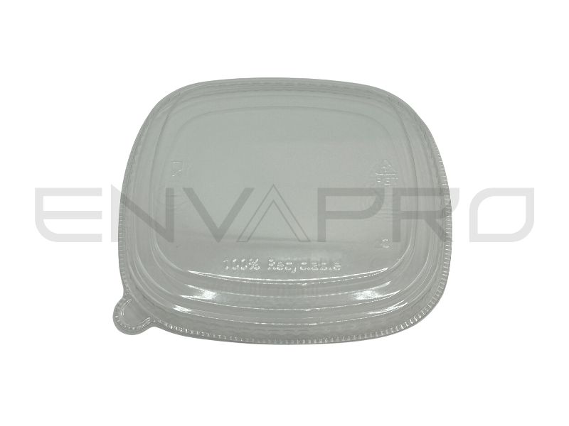 TAPA PET TRANSPARENTE PARA TARRINA CUADRADA 135 x 135 mm