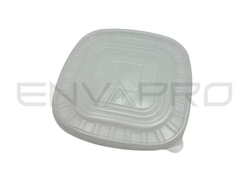 TAPA PP TRANSPARENTE PARA TARRINA CUADRADA 135 x 135 mm