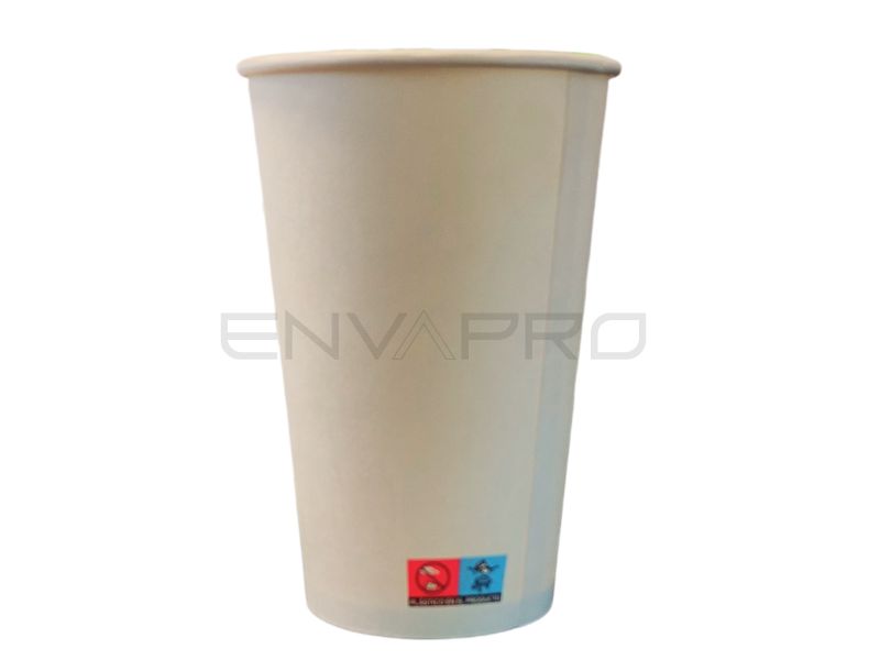 VASO CARTON PARED GRUESA BLANCO 16 oz 480 ml BOCA 90 mmØ