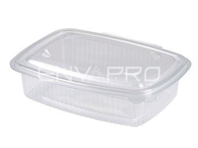 TARRINA PP RECTANGULAR TAPA BISAGRA 1500 ml