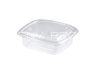 TARRINA PP RECTANGULAR TAPA BISAGRA 500 ml