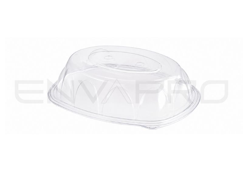 TAPA TRANSPARENTE CON CIERRE PARA ENVASSE PP NEGRO 261 x 198 x 64 mm