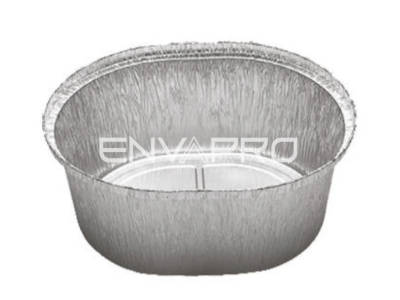 ENVASE PROFUNDO OVALADO ALUMINIO 1900ml 216 x 182 x 78mm