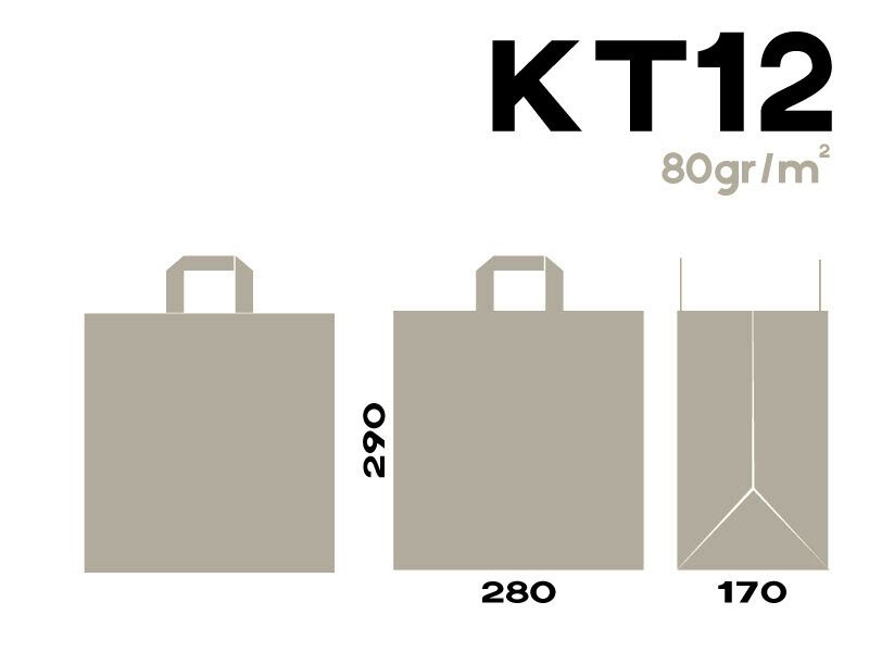 BOLSA PAPEL ASA PLANA BLANCA (BP9) 80gr 28 x 17 x 29 cm 250 uds. KT12