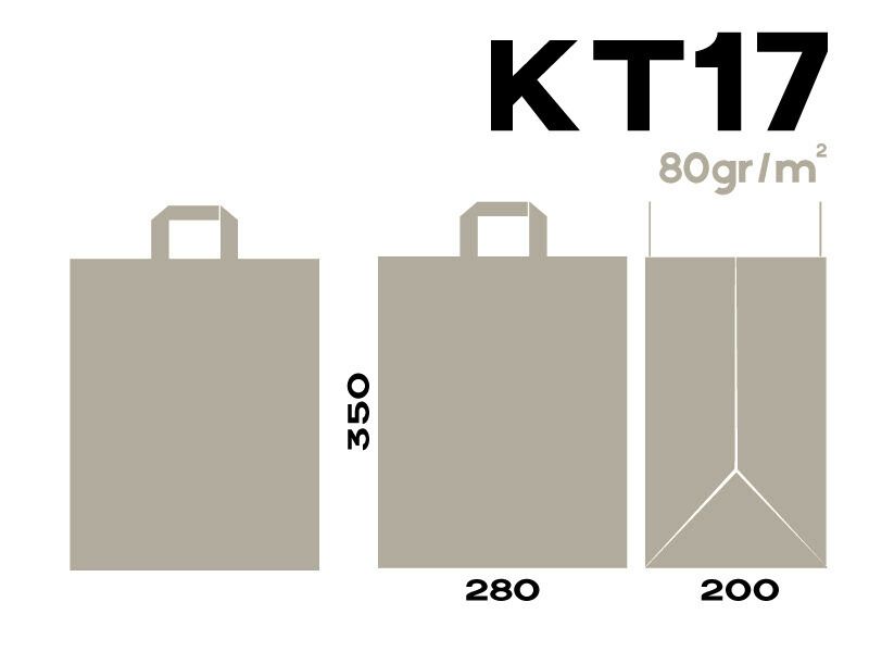 BOLSA PAPEL ASA PLANA BLANCA (BP8 PLUS) 80gr 28 x 20 x 35 cm 250 uds. KT17