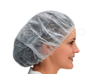 GORRO PP TEJIDO SIN TEJER BLANCO. ACORDEÓN. PACK-100