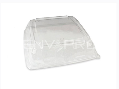 TAPA PET CUADRADA PARA BANDEJA CUADRADA BEPULP 320 x 320 mm