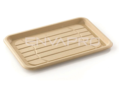 BANDEJA RECTANGULAR BEPULP 350 x 240 x 21 mm 