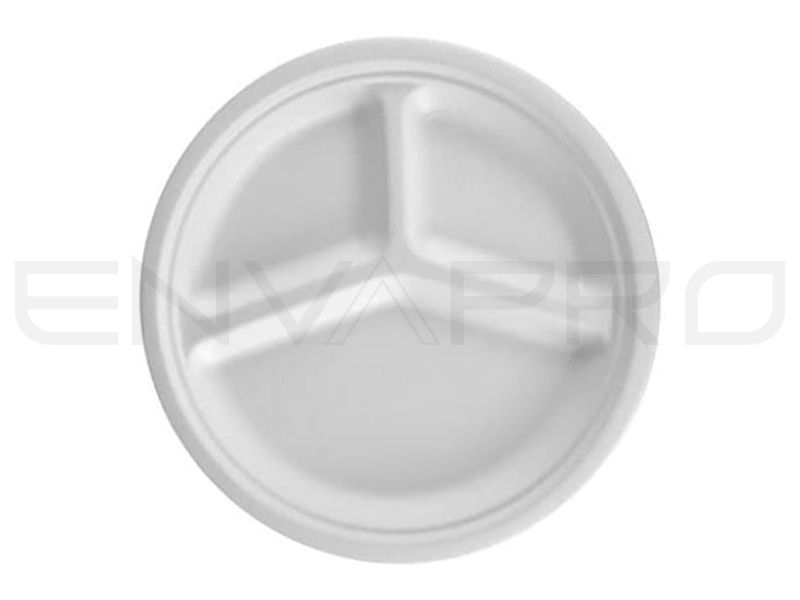 PLATO REDONDO BEPULP BLANCO No PEFAS 260 mmØ 3 HUECOS