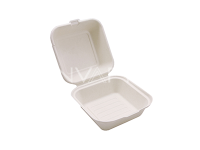 ENVASE CUADRADO HAMBURGUESA BEPULP BLANCO 400 ml. 156 x 149 x 77 mm