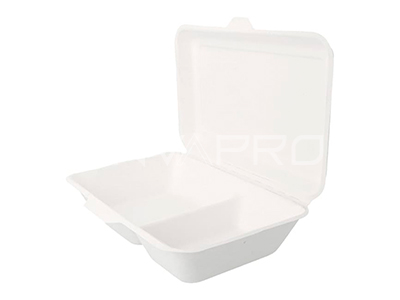 PORTAMENU RECTANGULAR 2 COMP. BEPULP BLANCO 1.000 ml. 251 x 162 x 65 mm (600/400 ml.)