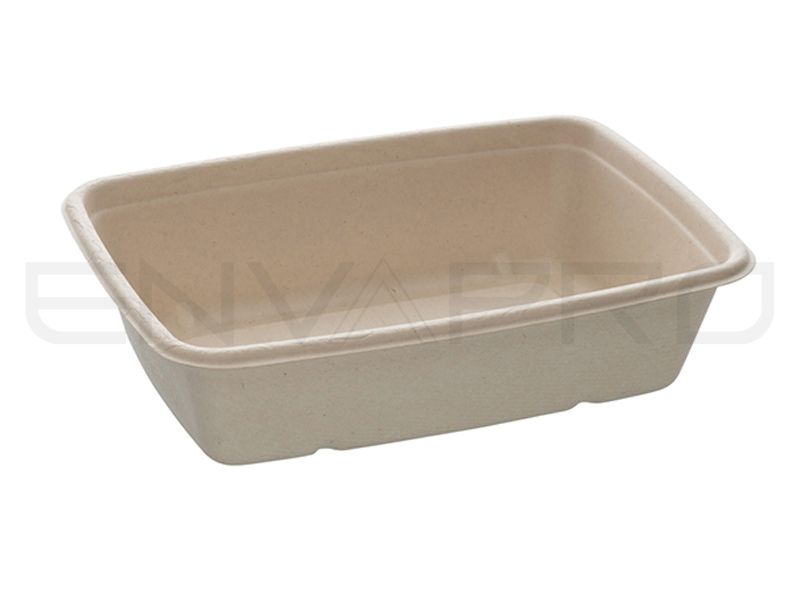 ENVASE RECTANGULAR BEPULP No PEFAS 950 ml. 229 x 165 x 48 mm