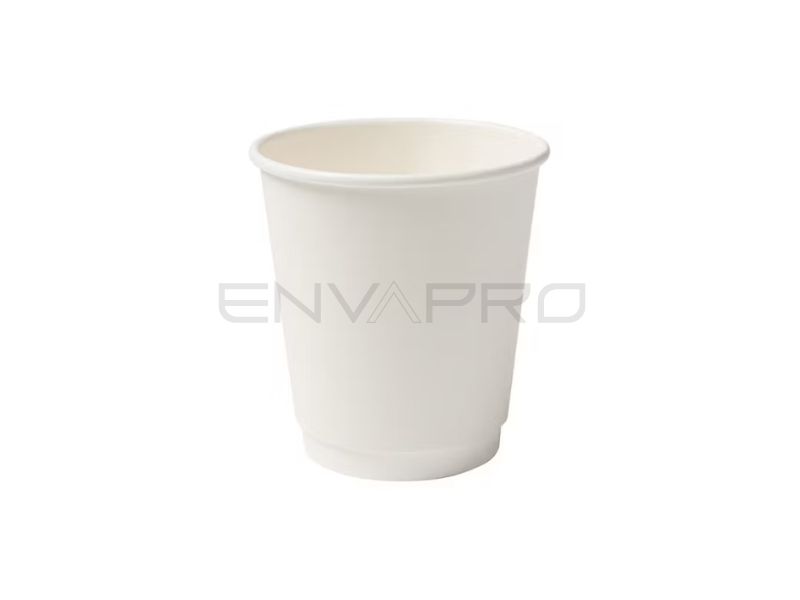 VASO CARTÓN BLANCO DOBLE PARED 8 oz 240 ml BOCA 80 mmØ