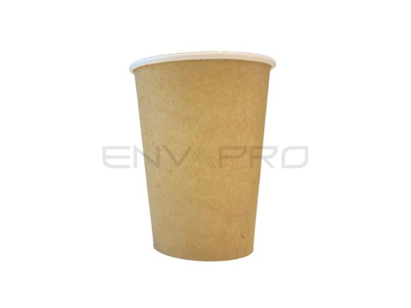 VASO CARTÓN KRAFT/BLANCO 12/14 oz 350 ml BOCA 90 mmØ