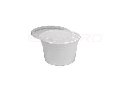 TARRINA MÁS TAPA HERMETICA LDPE REUTILIZABLE BLANCA 16 oz 480 ml