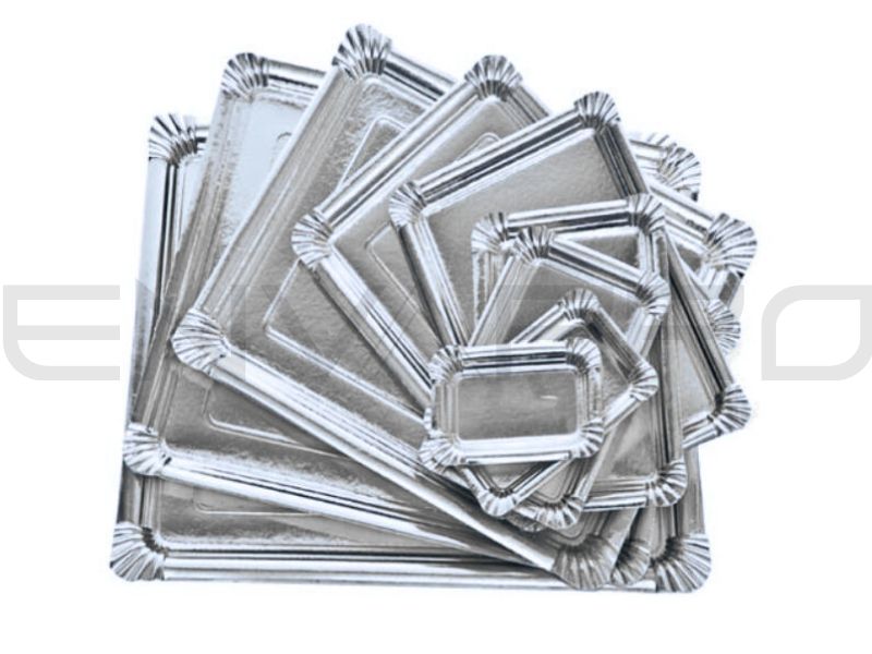 BANDEJA CARTÓN PLATA NO2 100 x 170 mm