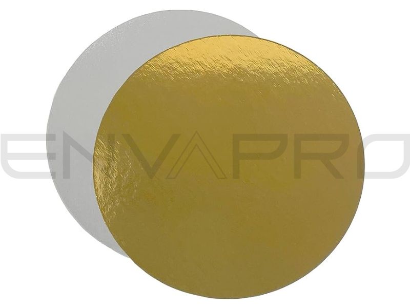 DISCO CARTÓN DOBLE CARA ORO/PLATA 260 mmØ