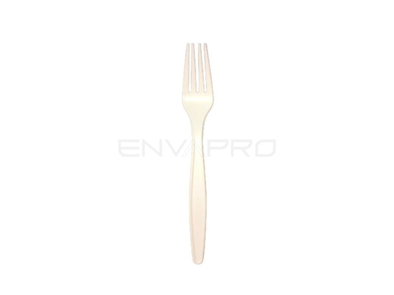 TENEDOR COLOR NATURAL BIODEGRADABLE DE MAIZ PSM 178 mm