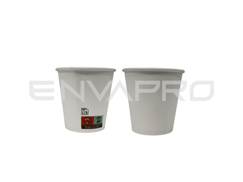 VASO CARTÓN BLANCO 7 oz. 210ml. BOCA 80 mmØ