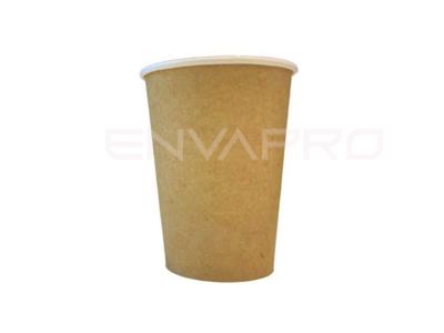 VASO CARTÓN KRAFT/BLANCO 12/14 oz 350 ml BOCA 90 mmØ