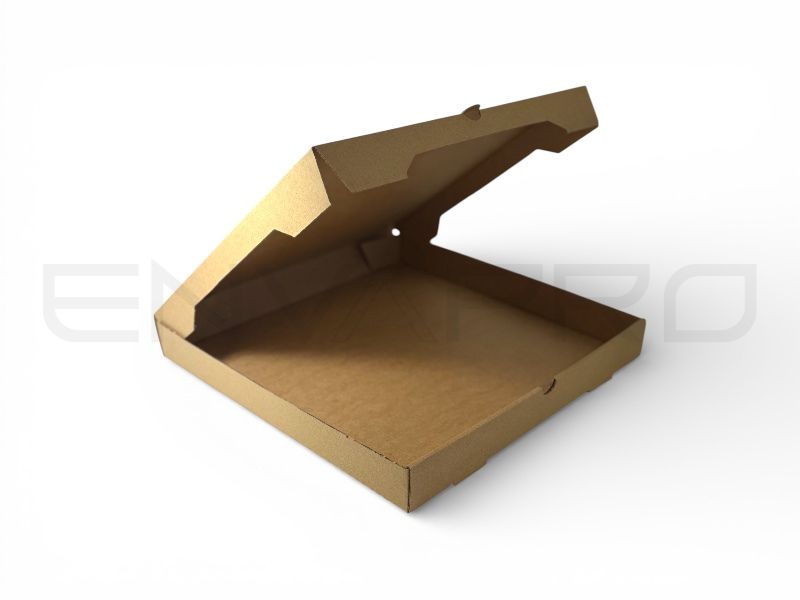 CAJA DE PIZZA NY PAPEL RECICLADO KRAFT  400x400x50 mm