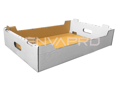 BANDEJA CARTÓN BLANCA TRANSPORTE CATERING 57,5*39*11 CM