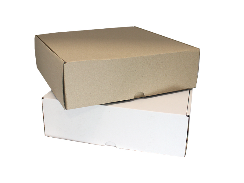 CAJA CATERING REVERSIBLE BLANCA INT. KRAFT 300x300x90 mm