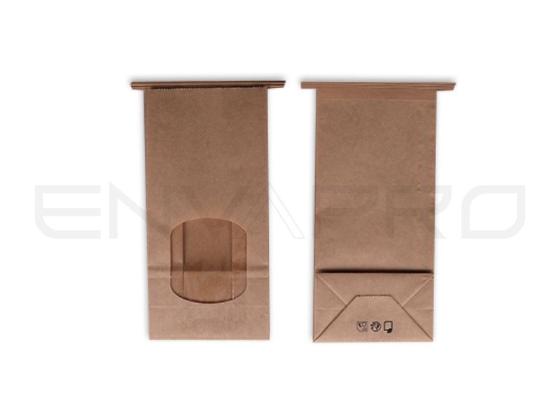 BOLSA KRAFT SOS CON VENTANA Y AUTOCIERRE 60 gsm 120 x 70 x 250 mm