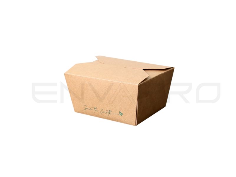 ENVASE ORIENTAL TAKEOUT KRAFT 26 oz 750 ml 105x120x65 mm