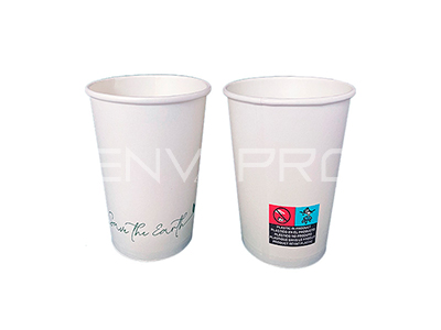 VASO DE CARTÓN BLANCO DE 7,5 oz. 220 ml. 70 mmØ