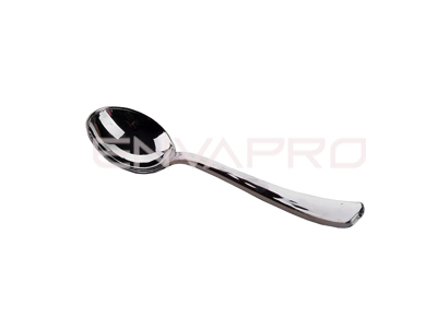 CUCHARILLA POSTRE PS EFECTO PLATA 12,9 cm.