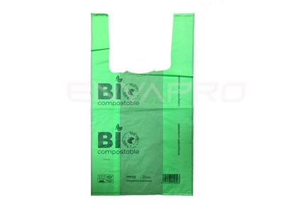 BOLSA BIO COMPOSTABLE CAMISETA VERDE 40x50 cm