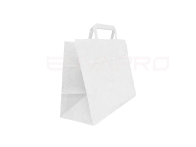 BOLSA PAPEL ASA PLANA  70 gr BLANCO M 26 x 17 x 25 cm 250 uds.