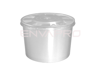 TARRINA EATWELL CARTON BLANCA COMBO TAPA PP 470 ml