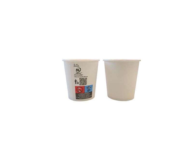 VASO CARTÓN BLANCO 4 oz 100/126 ml 