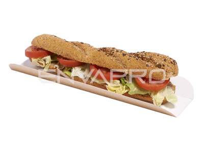 BANDEJA BOCADILLO CARTÓN KRAFT 