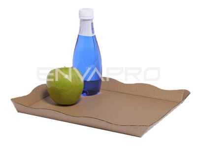 BANDEJA CARTÓN CATERING KRAFT 265 x 198 x 30 mm